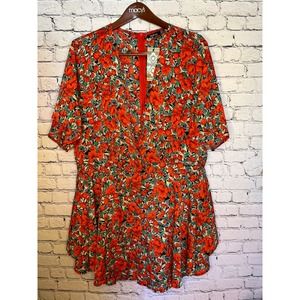 Women's Boohoo Floral Wrap Dress New with Tag size 20